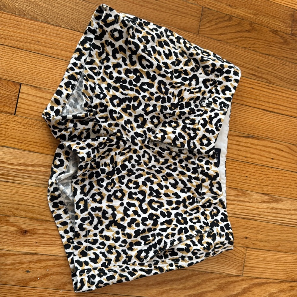 J. Crew leopard print shorts size 2